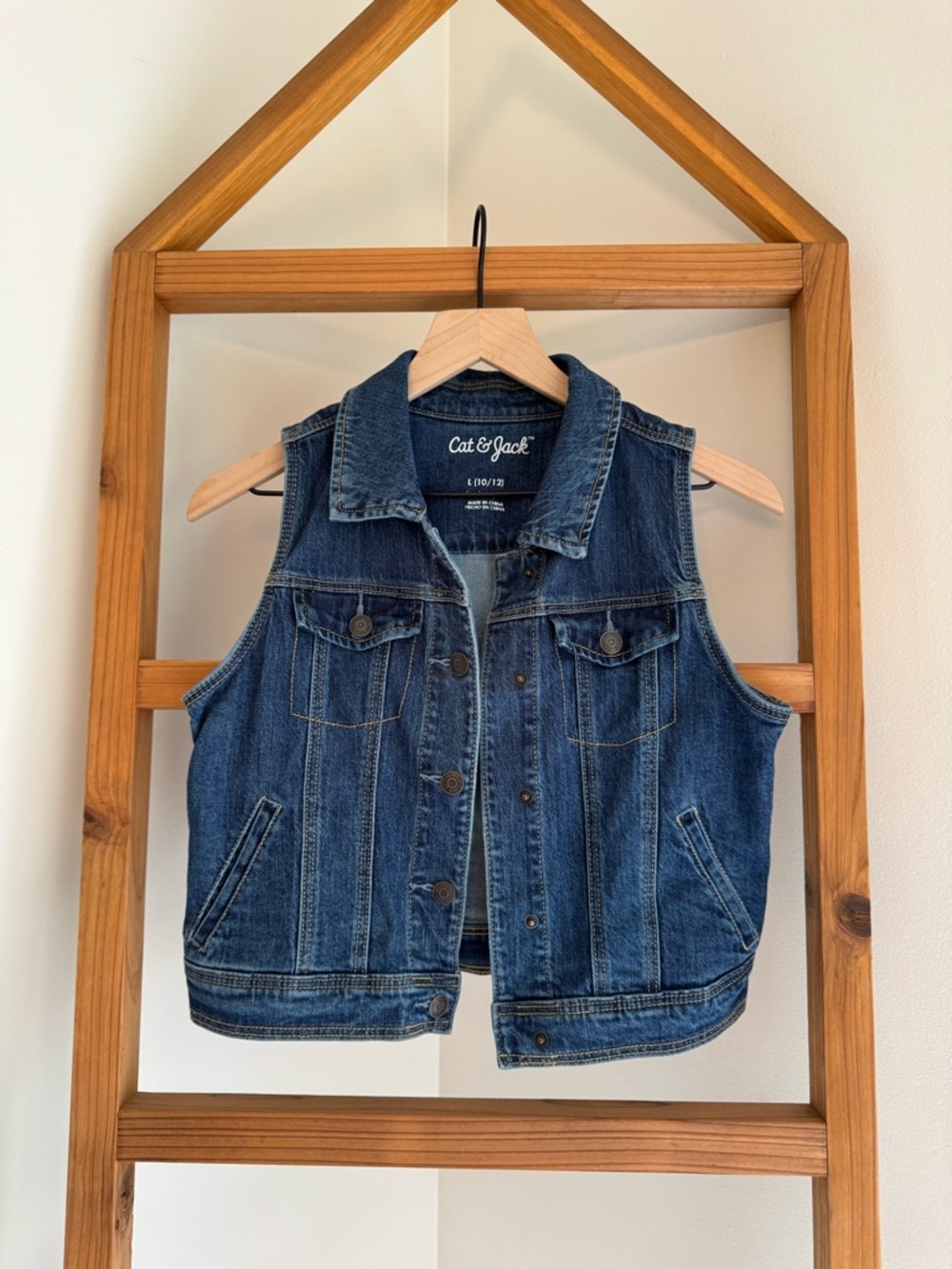 Cat & Jack Medium Blue Denim Jacket Vest